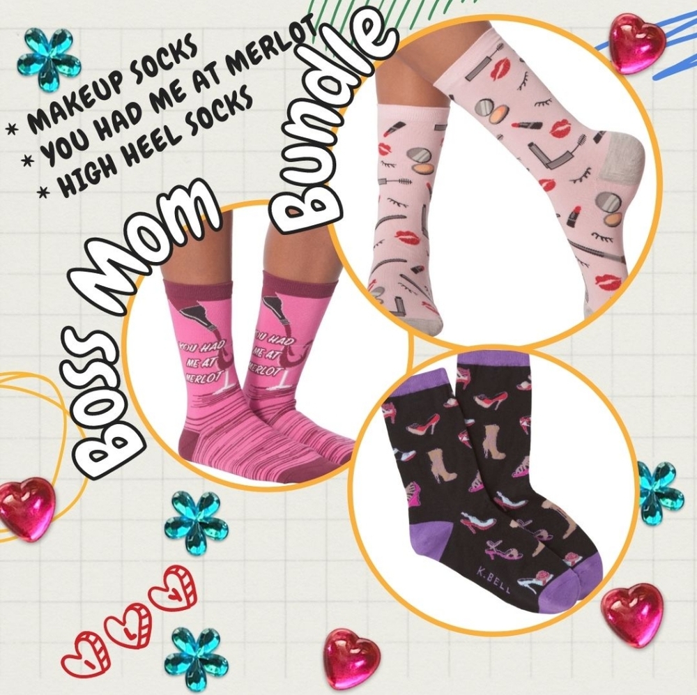 👣K.BELL BOSS MOM SOCK BUNDLE